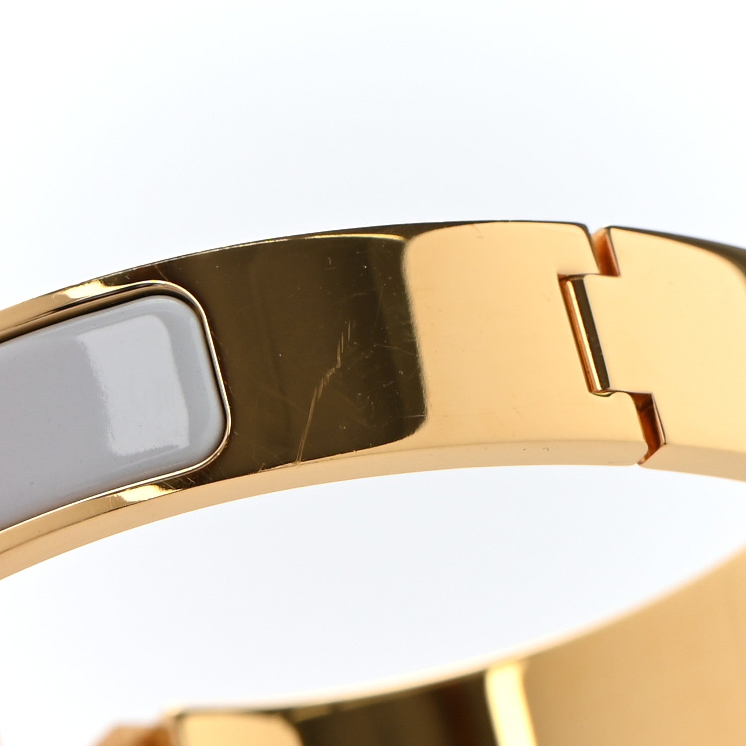 Hermes Enamel Narrow Clic Clac H Bracelet PM White 5 of 5