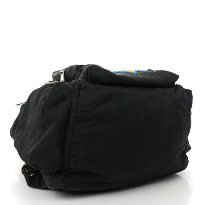 Gucci Nylon Twill 80s Logo Patch Backpack Black 4 of 12