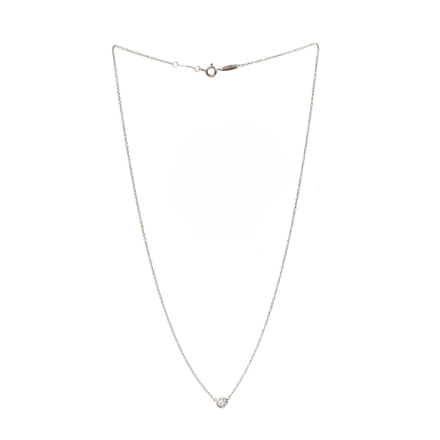 18K Yellow Gold Diamond .21ct Elsa Peretti Diamonds by the Yard Pendant Necklace