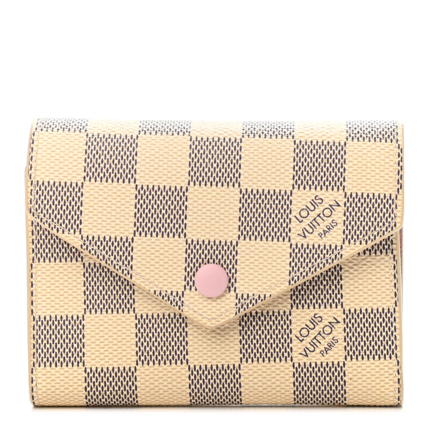Damier Azur Victorine Wallet Rose Ballerine