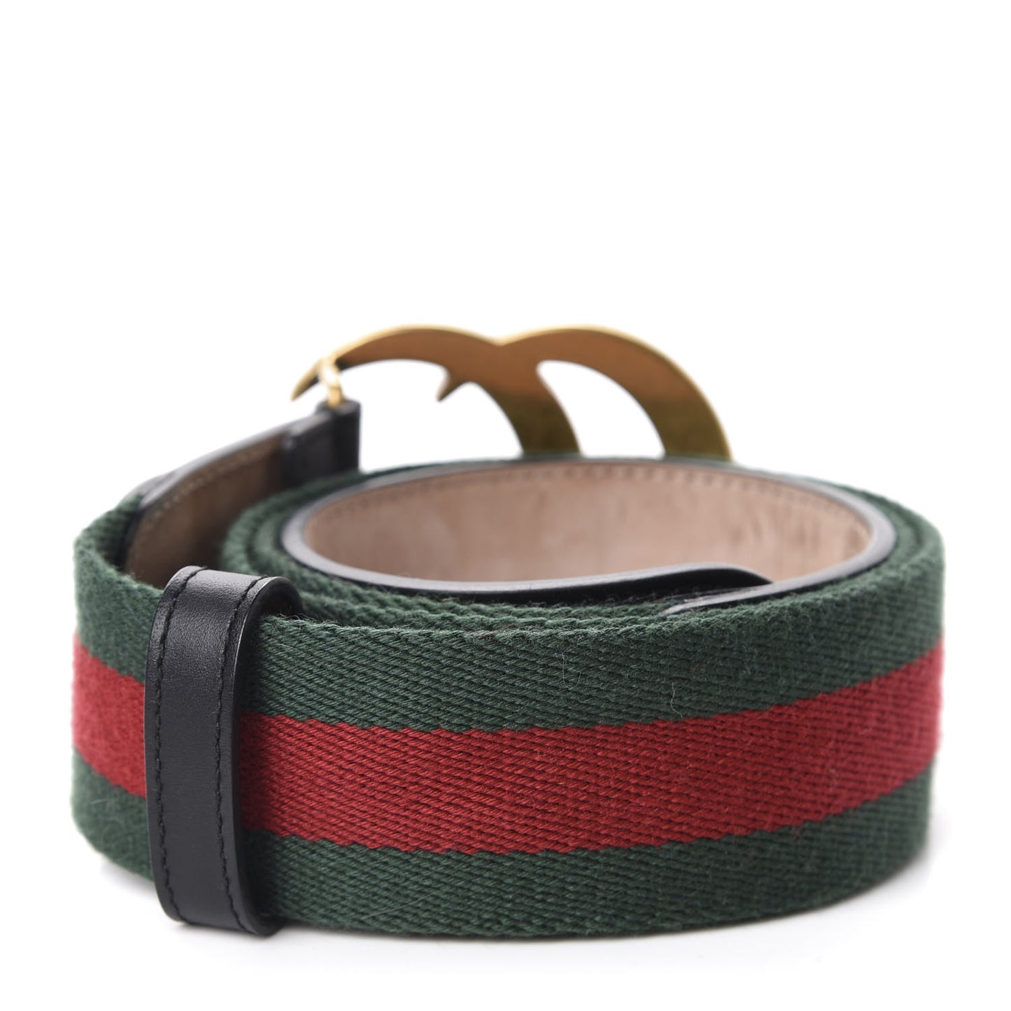 Nylon Calfskin Double G Web 40mm Belt 90 36 Green Red Black