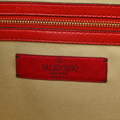 Valentino Garavani Patent Large Glam Lock Rockstud Flap Red 6 of 12