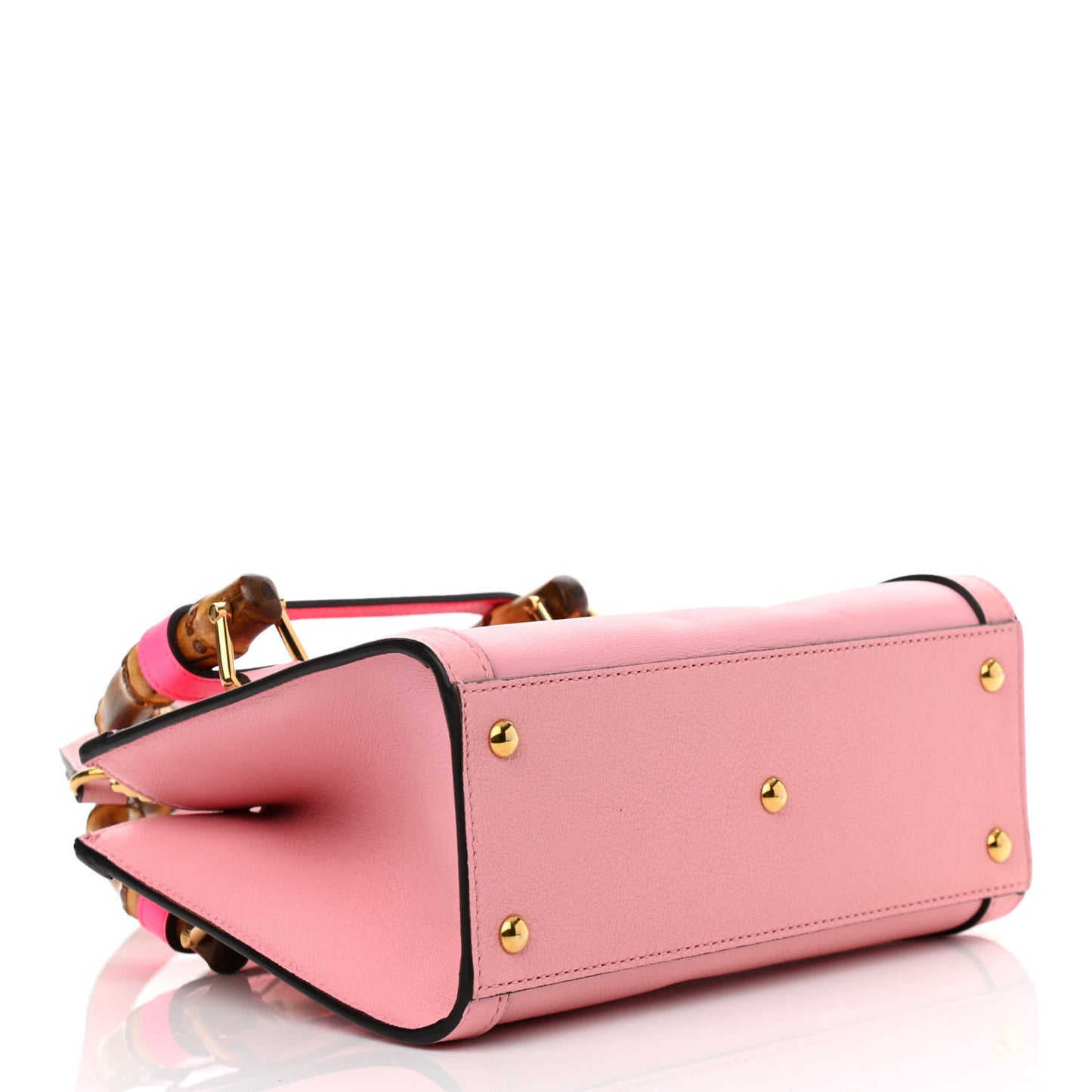 Wonka Grain Calfskin Mini Diana Tote Bag Wild Rose Fuxia Fluo