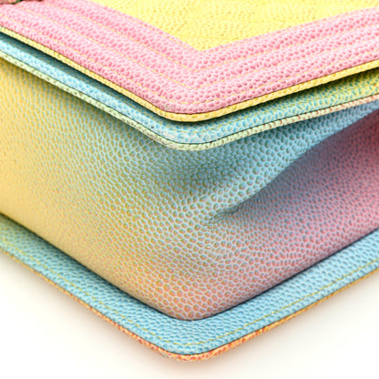 Chanel Caviar Quilted Medium Cuba Rainbow Boy Flap Multicolor 10 of 11