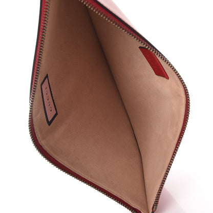 Gucci Calfskin GucciGhost Print Pouch Hibiscus Red 5 of 10