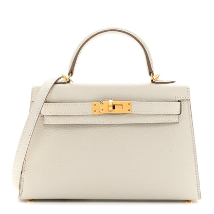 Hermes Chevre Mysore Mini Kelly Sellier 20 Mushroom 1 of 14