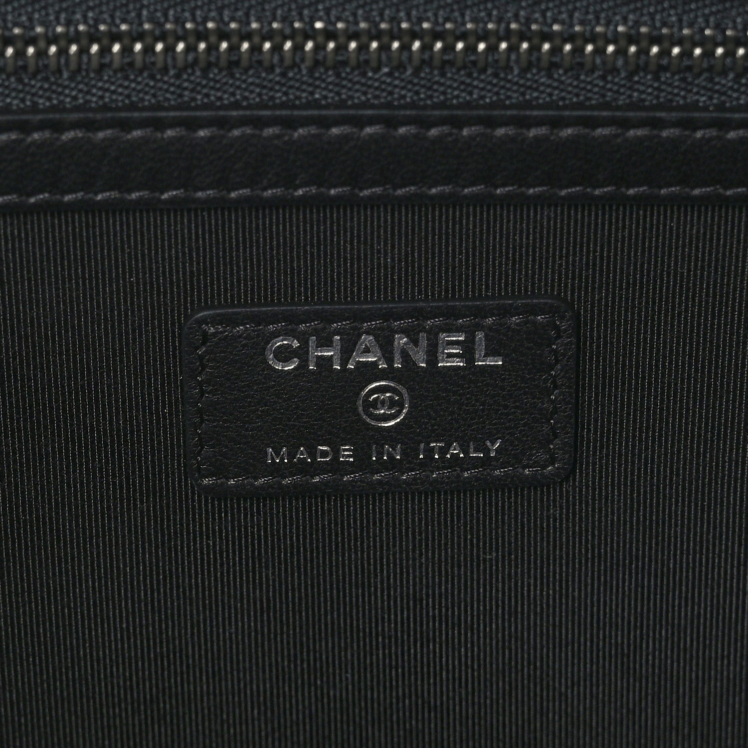 Chanel Canvas La Pausa Large Cosmetic Case Black 5 of 6