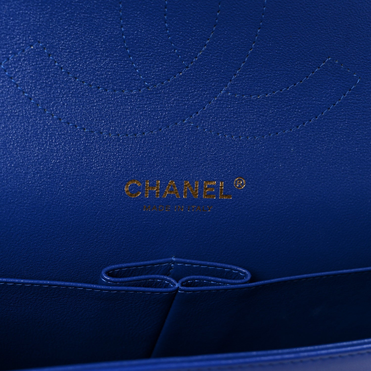 Chanel Lambskin Chevron Quilted Jumbo Double Flap Navy Blue 6 of 11