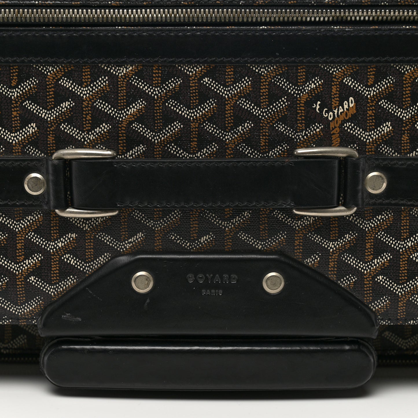 Goyardine Trolley Rolling Suitcase MM Black