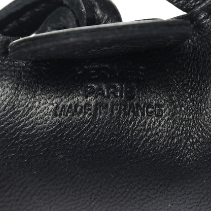 Hermes Milo Lambskin Grigri Rodeo Horse Bag Charm PM So Black 4 of 5