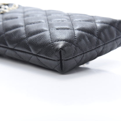 Chanel Caviar Quilted French New Wave Phone Holder With Chain Black 11 of 13