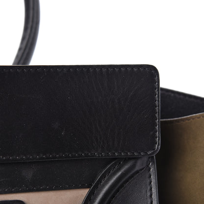 Celine Nubuck Smooth Calfskin Mini Tri-Color Luggage Olive 15 of 23