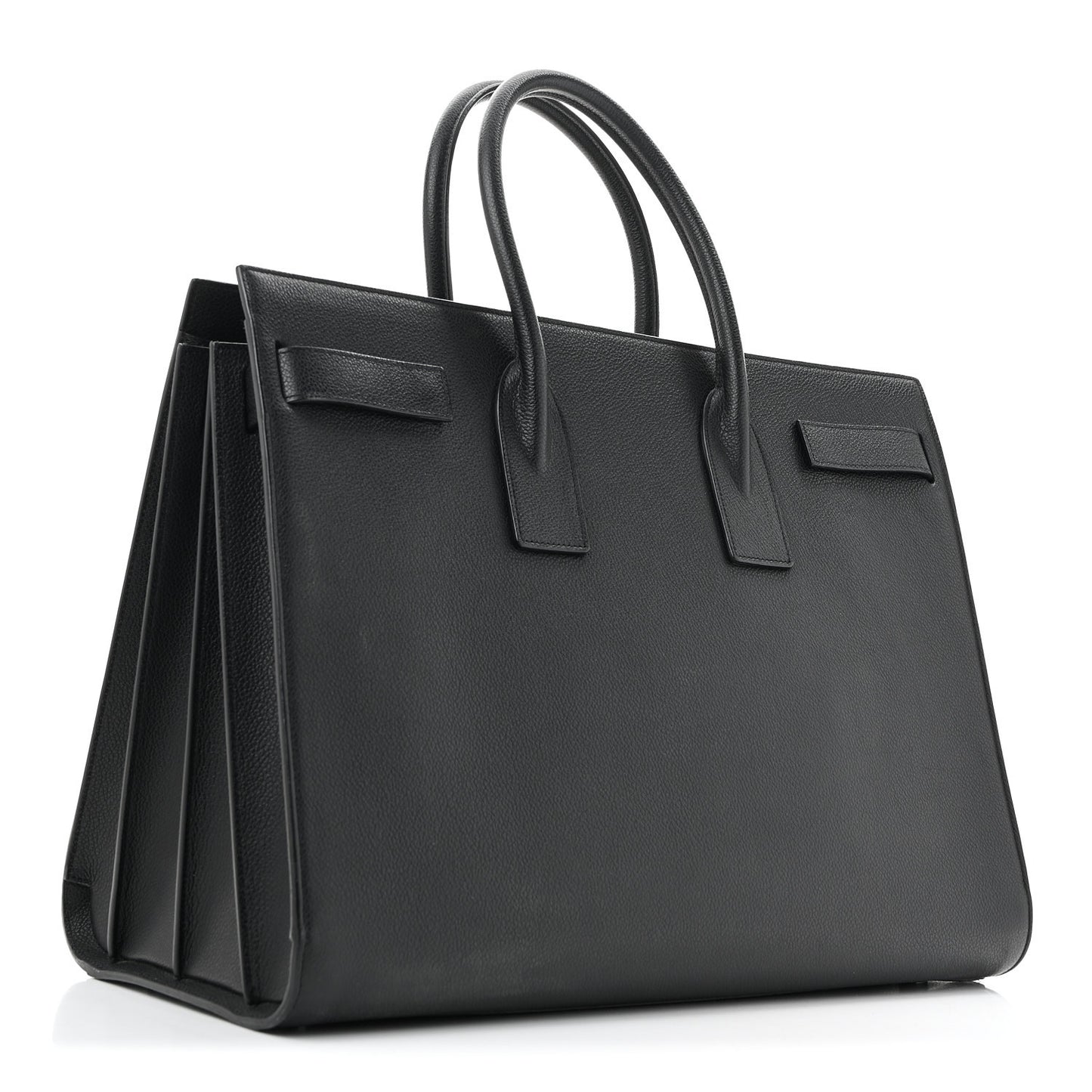 Grained Calfskin Large Sac De Jour Carryall Black