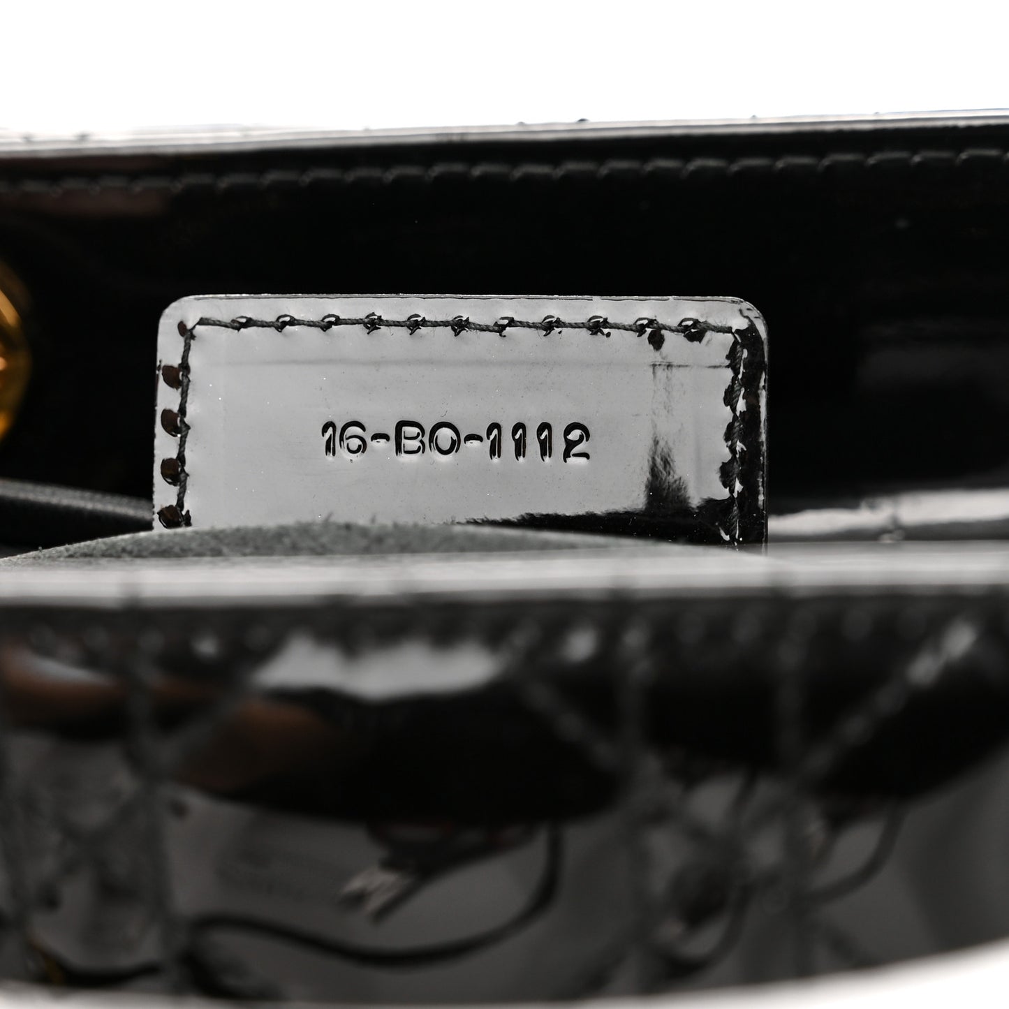 Patent Cannage Medium Lady Dior Black