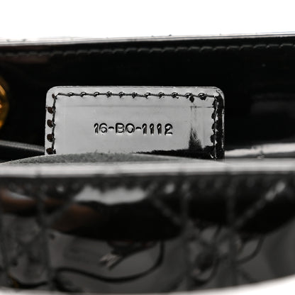 Christian Dior Patent Cannage Medium Lady Dior Black 7 of 11