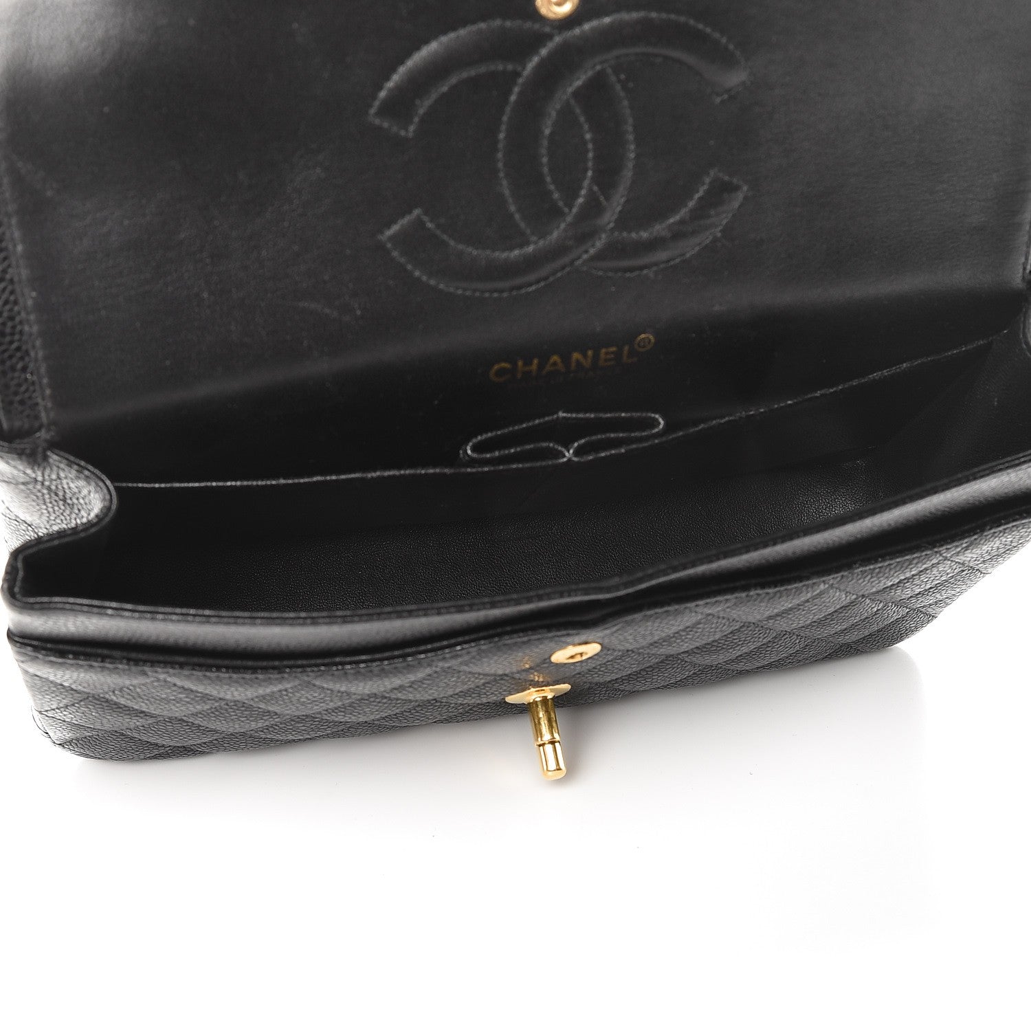 Chanel Caviar Quilted Medium Double Flap Black 6 of 10