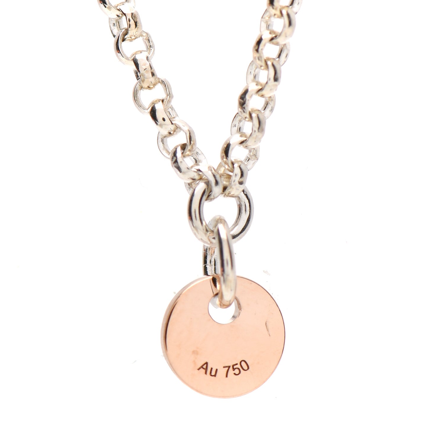 Sterling Silver 18K Rose Gold PM Ex-Libris Bracelet SH