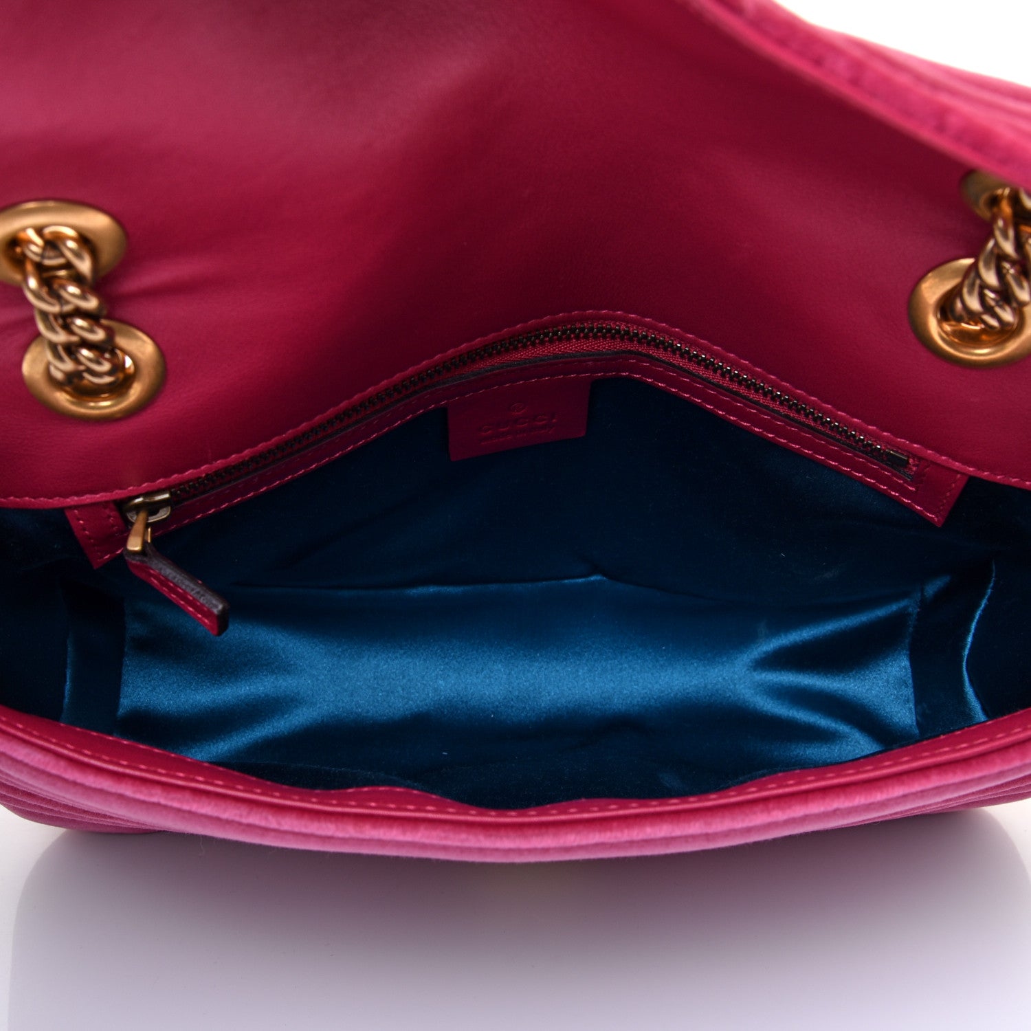 Gucci Velvet Matelasse Small GG Marmont Shoulder Bag Light Raspberry Rose 5 of 10