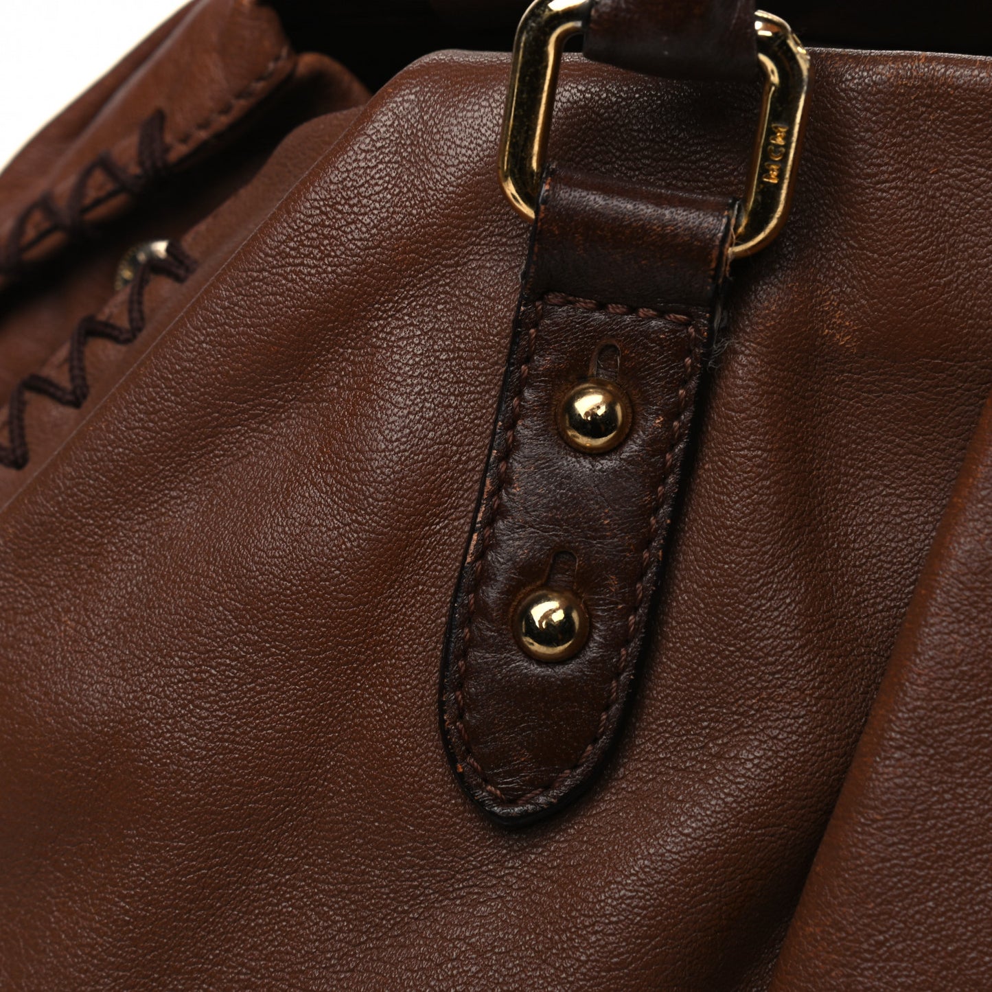 Calfskin Shopper Tote Brown