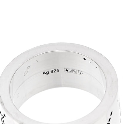 Gucci Sterling Silver GucciGhost Hamlet Skull Band Ring 47 4 5 of 6
