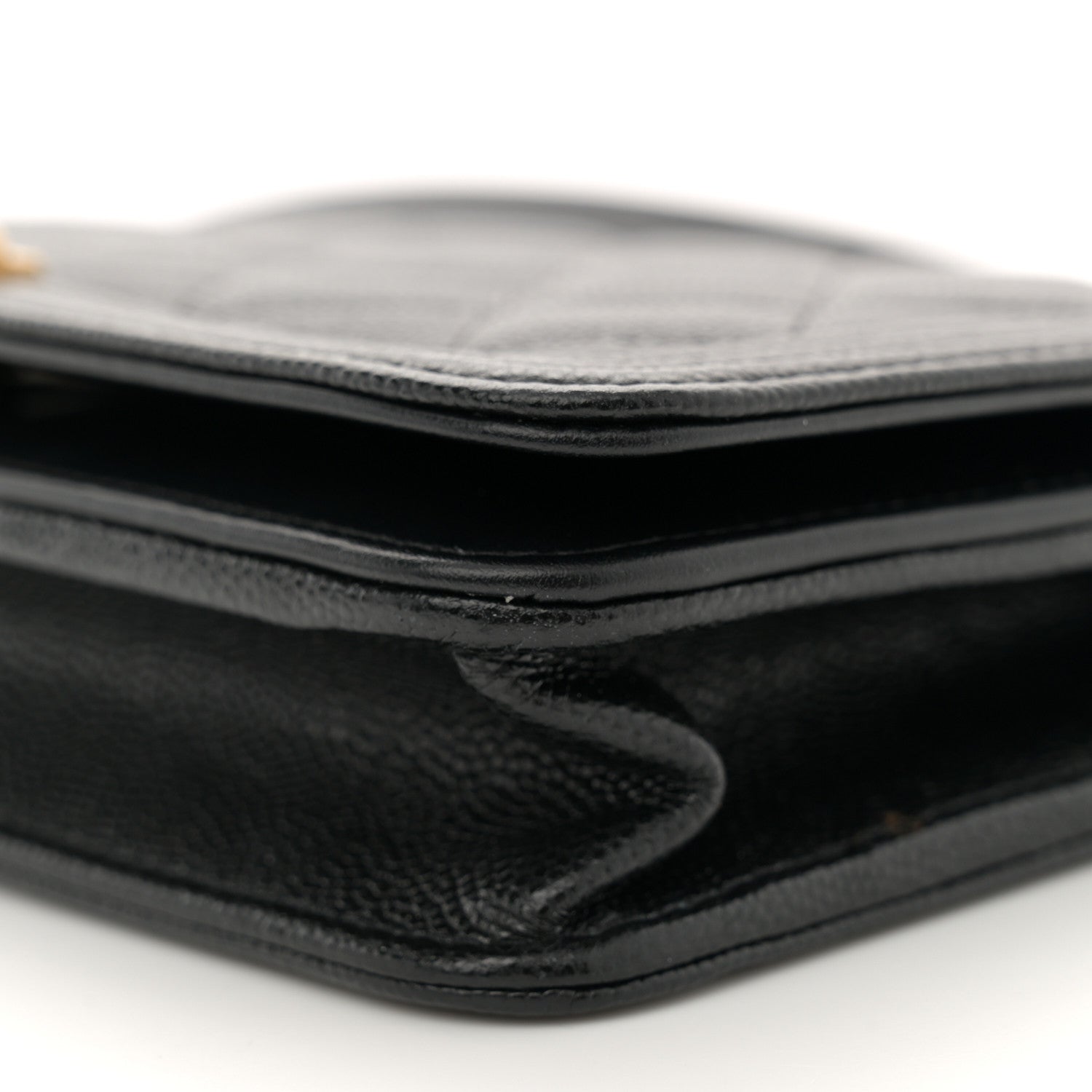 Chanel Caviar Quilted Boy Wallet On Chain WOC Black 10 of 12