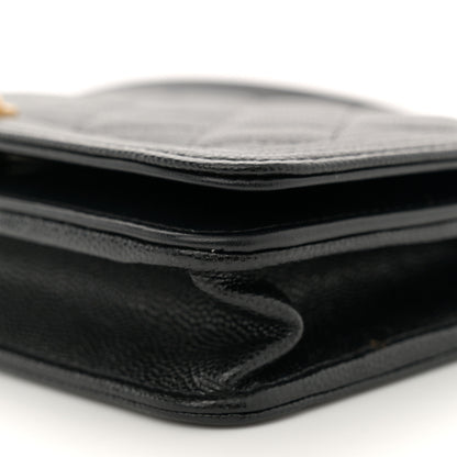Chanel Caviar Quilted Boy Wallet On Chain WOC Black 10 of 12