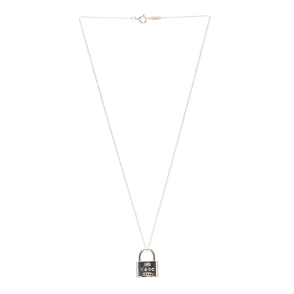 Tiffany Sterling Silver 1837 Lock Charm Pendant Necklace 3 of 4