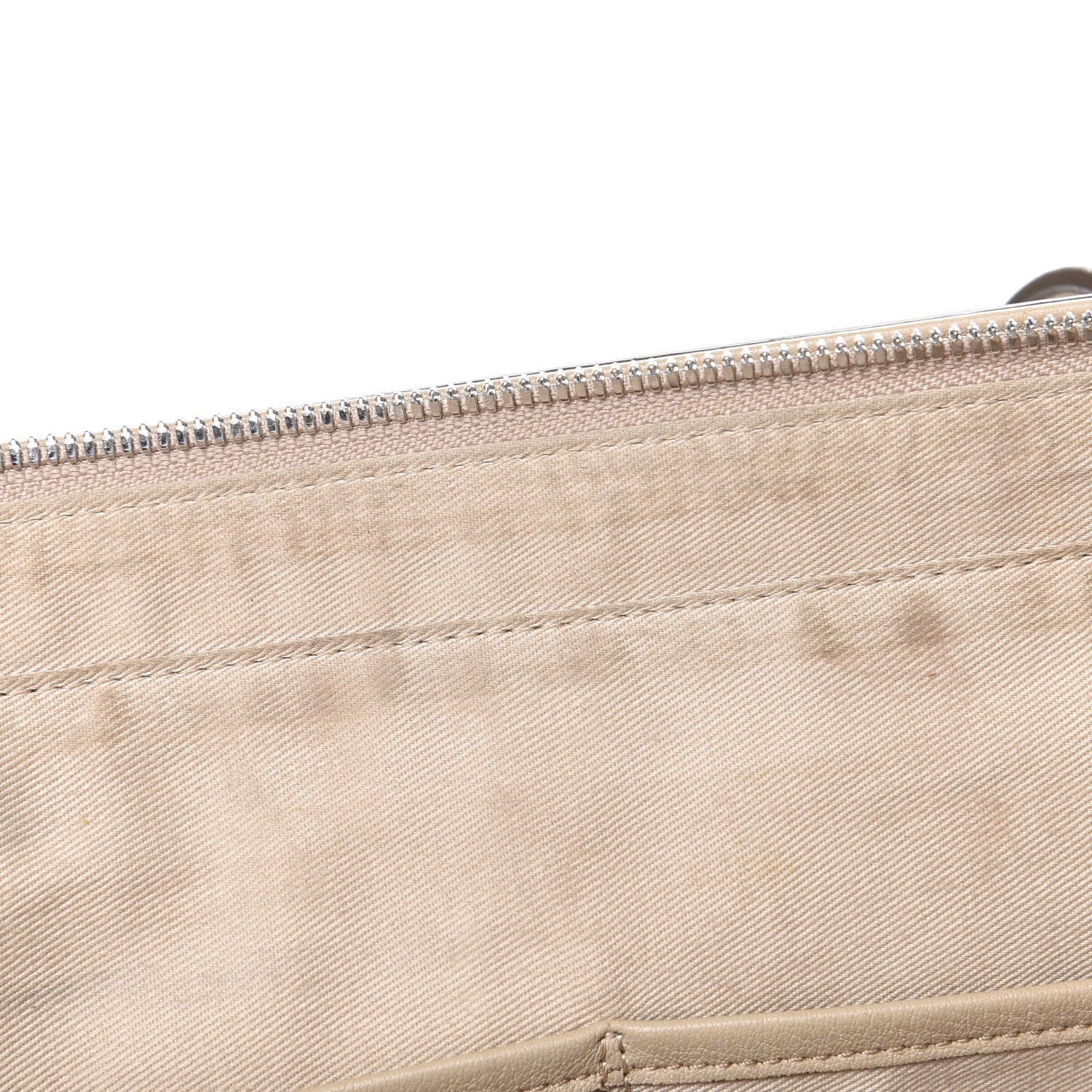 MCM Calfskin Ottomar Monogram Medium Klara Top Zip Tote New Beige 8 of 17