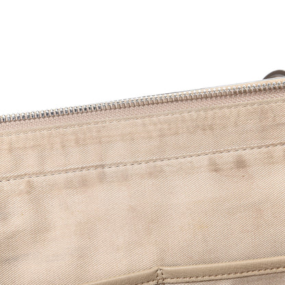 MCM Calfskin Ottomar Monogram Medium Klara Top Zip Tote New Beige 8 of 17