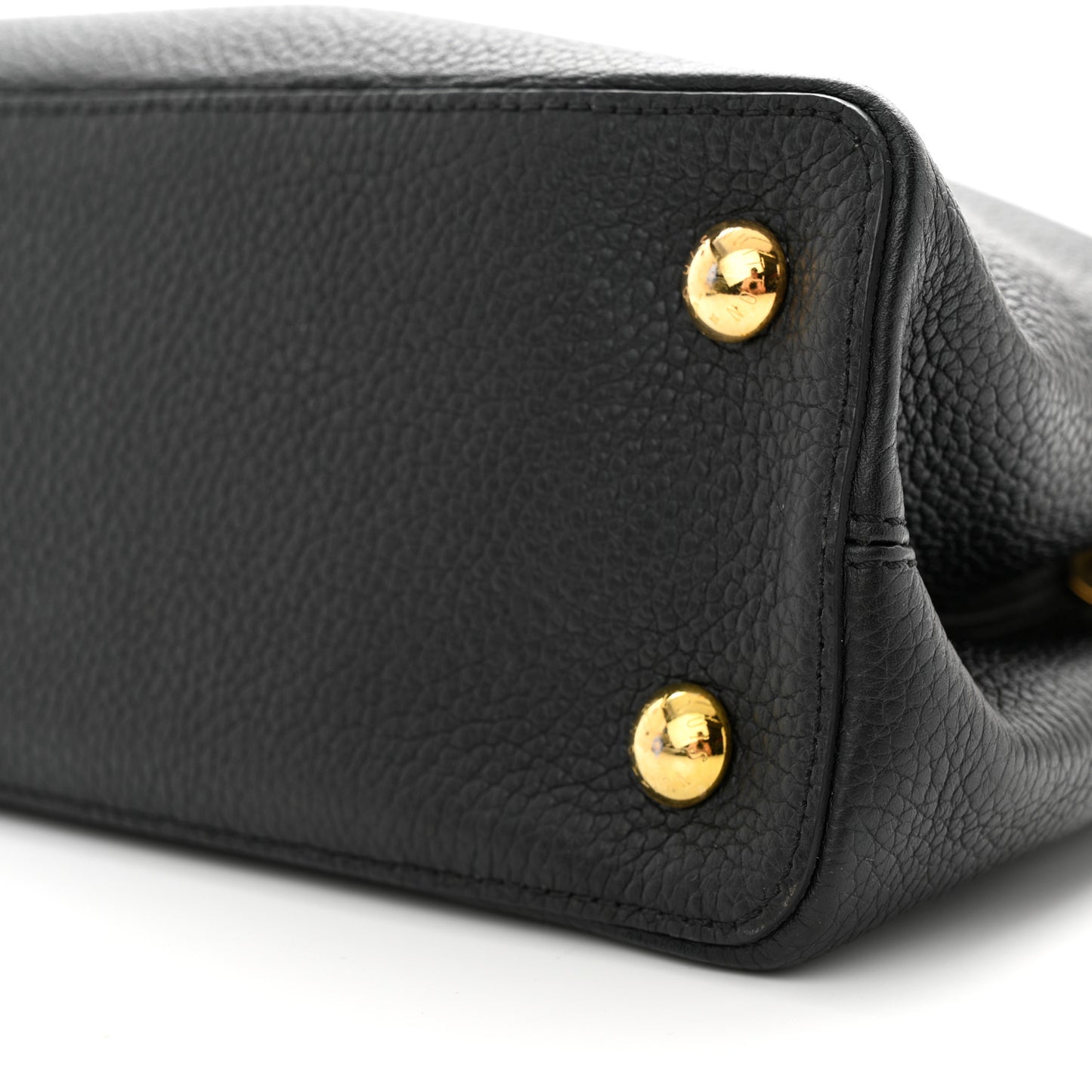 Taurillon Studded Capucines PM Black