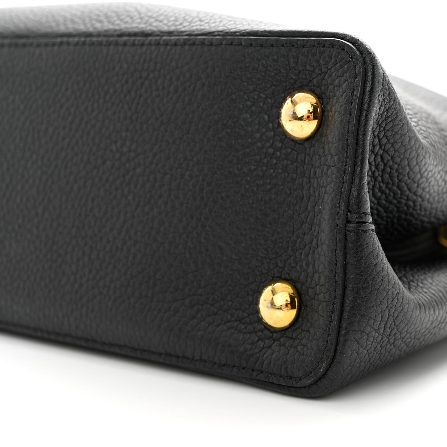Louis Vuitton Taurillon Studded Capucines PM Black 9 of 10