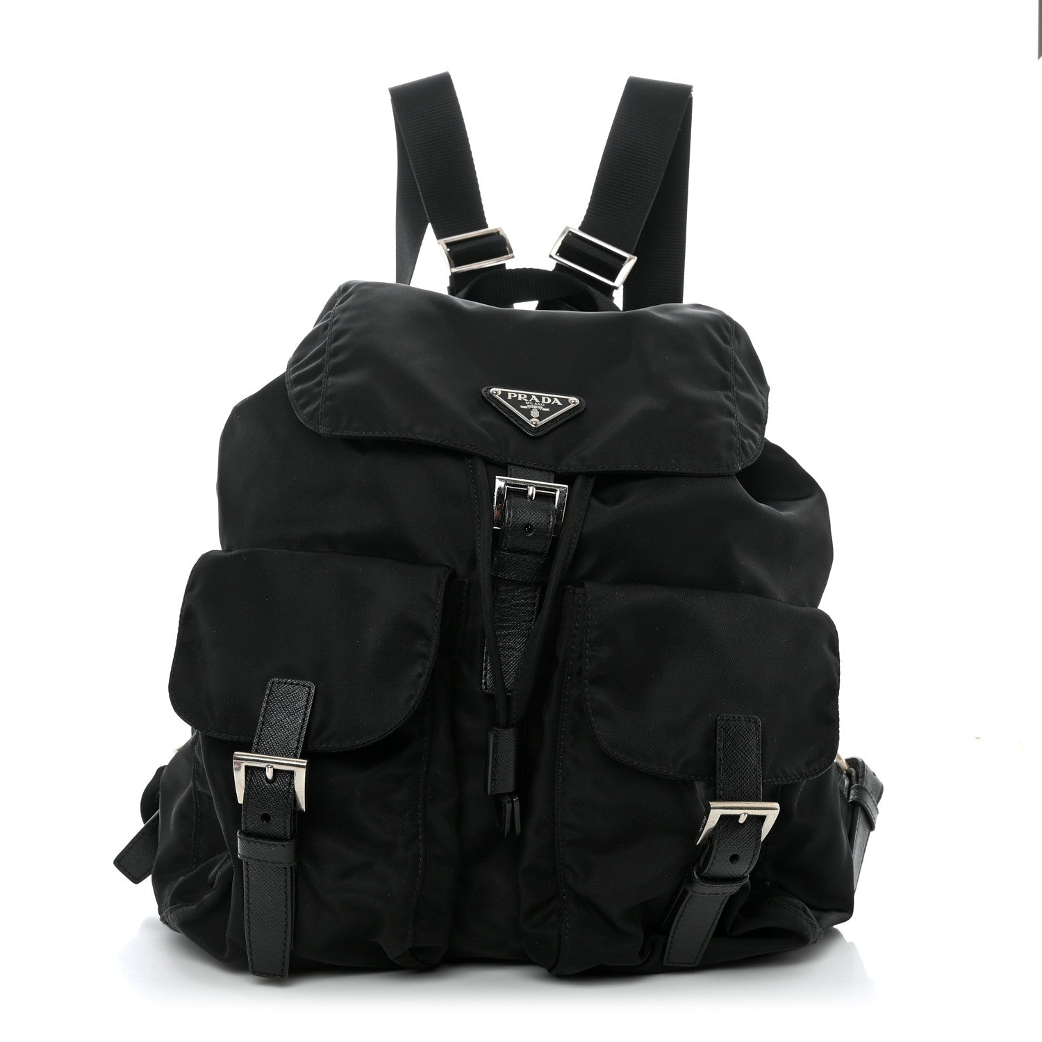 Prada Nylon Vela Medium Backpack Black 1 of 9
