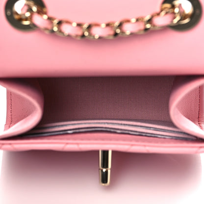 Chanel Lambskin Quilted Mini Trendy CC Clutch With Chain Pink 5 of 11