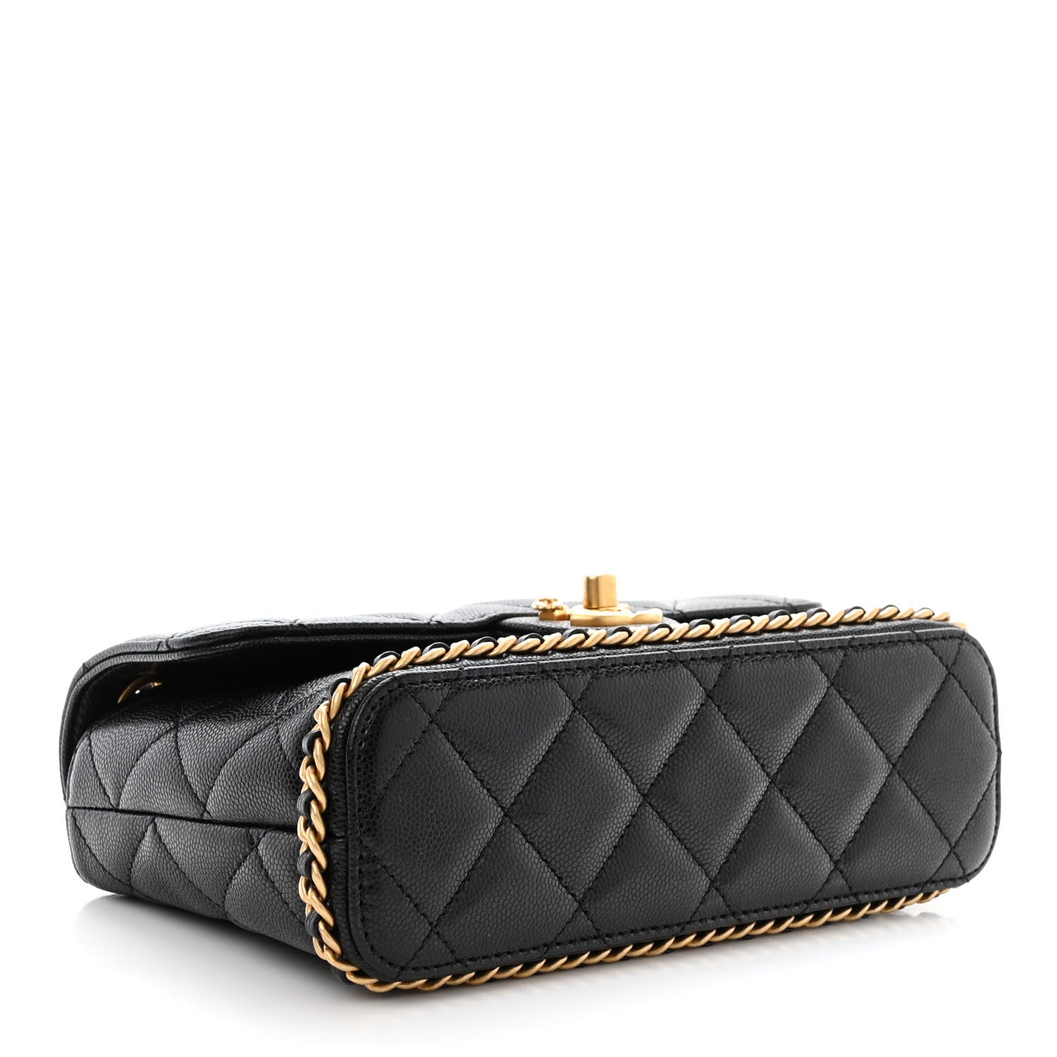 Chanel Caviar Quilted Camellia Chain Around Flap Black 4 of 11