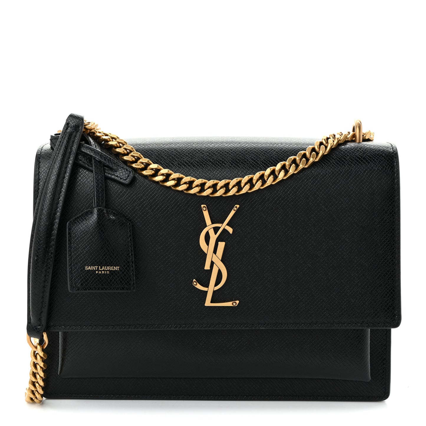 Coated Bark Calfskin Medium Monogram Sunset Black