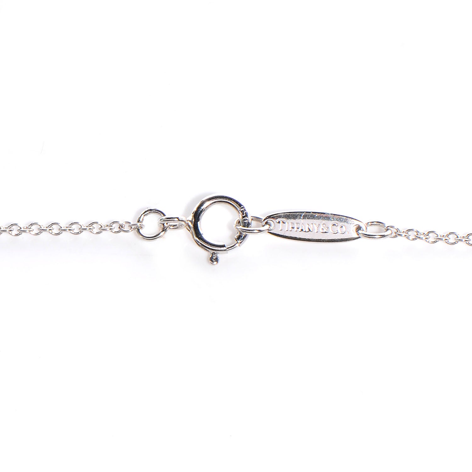 Tiffany Platinum 18K Rose Gold Diamond Vintage Lock Pendant Necklace 3 of 6