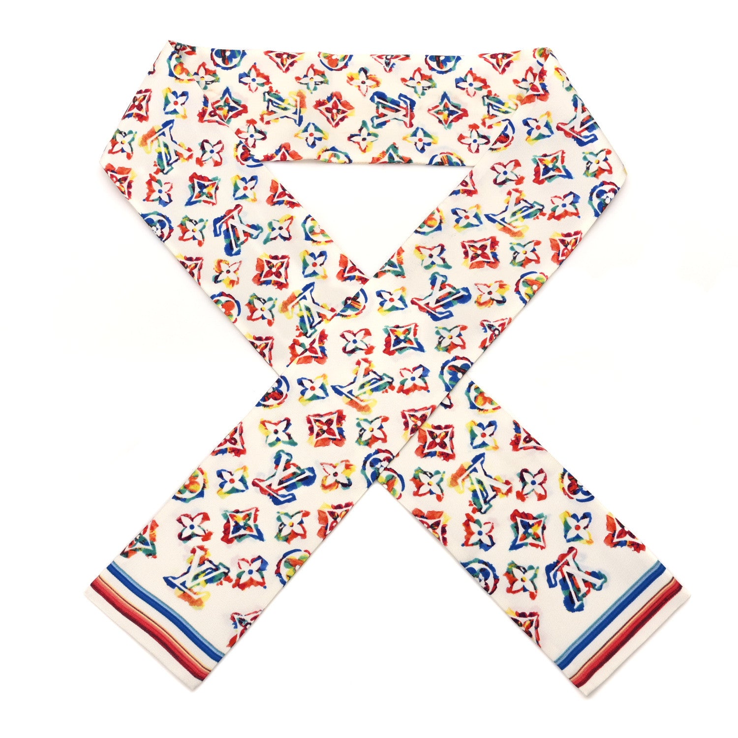 Louis Vuitton Silk Monogram Rainbow Bandeau White 1 of 4