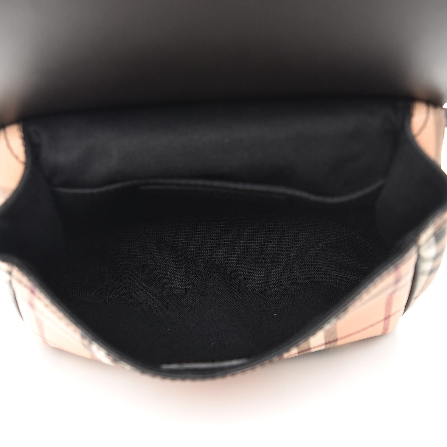 Burberry Haymarket Check Baby Bridle Saddle Bag Dark Clove Brown 5 of 7