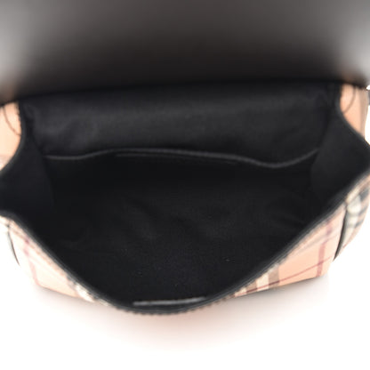 Burberry Haymarket Check Baby Bridle Saddle Bag Dark Clove Brown 5 of 7