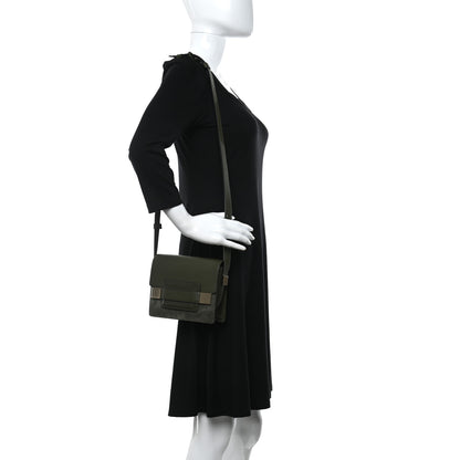 Delvaux Patent Calfskin Suede Mini Madame Crossbody Kaki 2 of 8