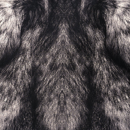 Alexander McQueen Silk Fur Print Zip Pouch Black Grey 8 of 8