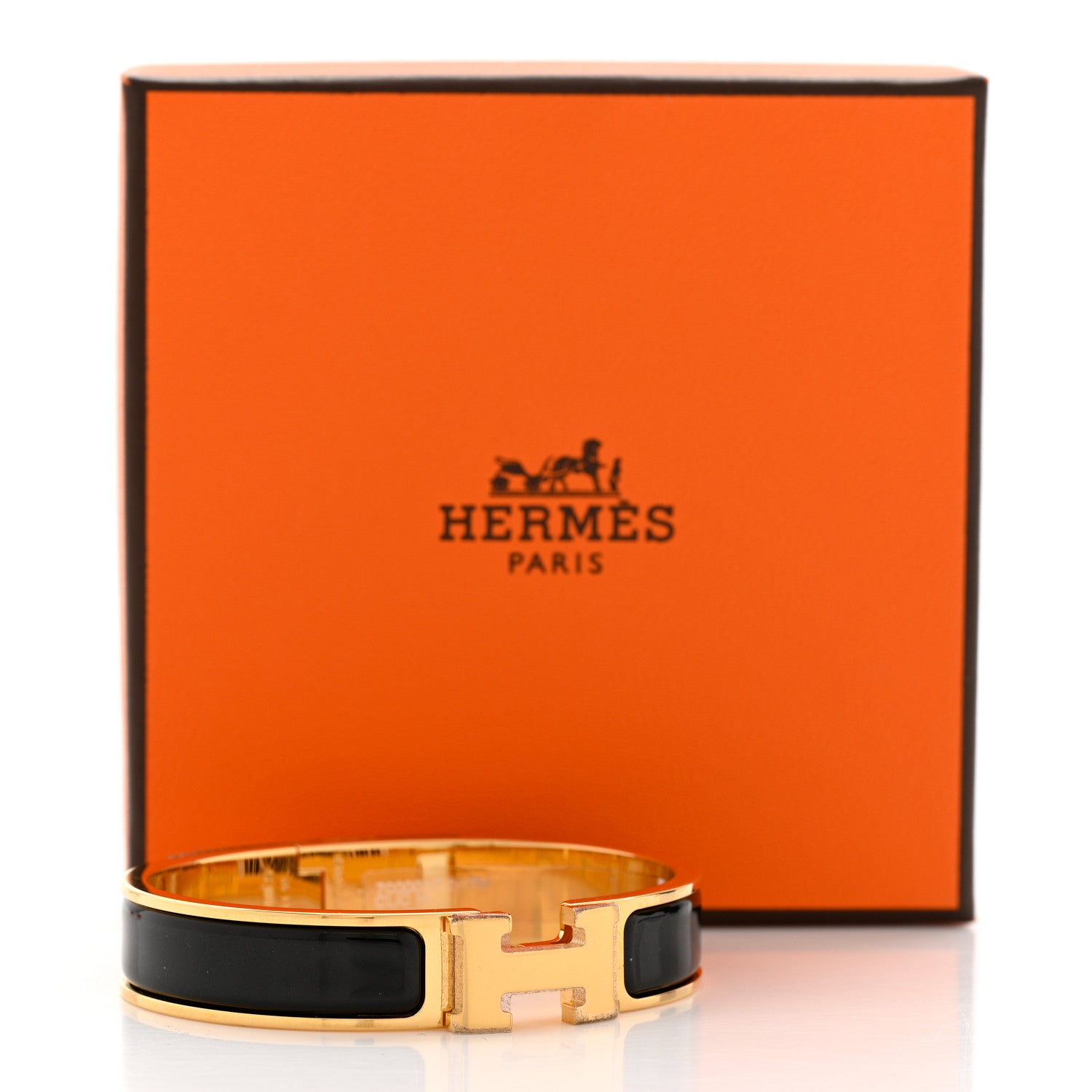 Hermes Enamel Narrow Clic Clac H Bracelet PM Black 6 of 6