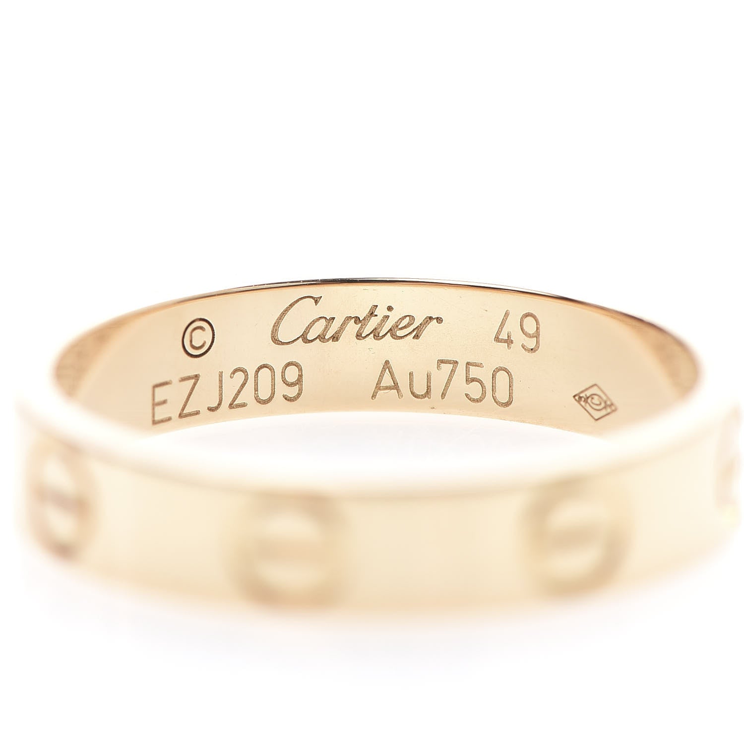 Cartier 18K Yellow Gold 3.5mm LOVE Wedding Band Ring 49 5 4 of 5
