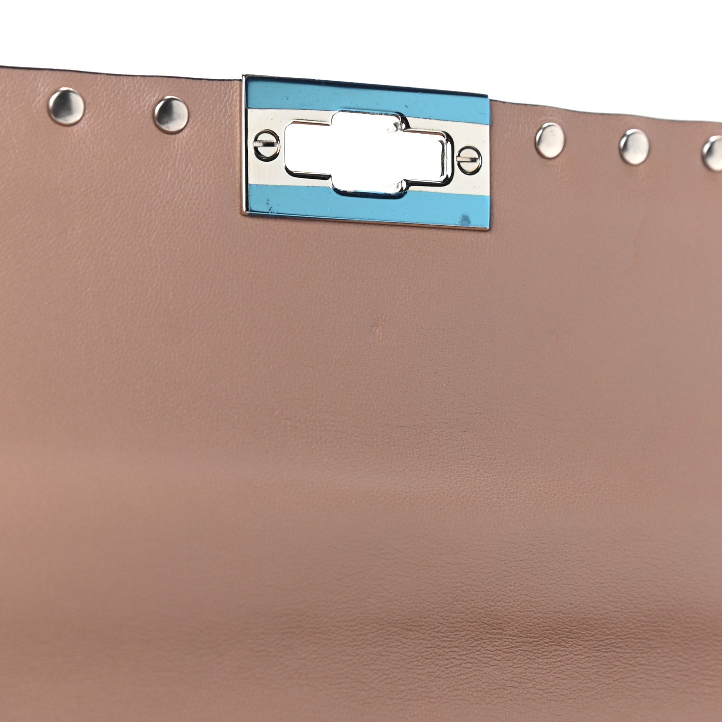 Nappa Large Rockstud Spike Shoulder Bag Soft Noisette