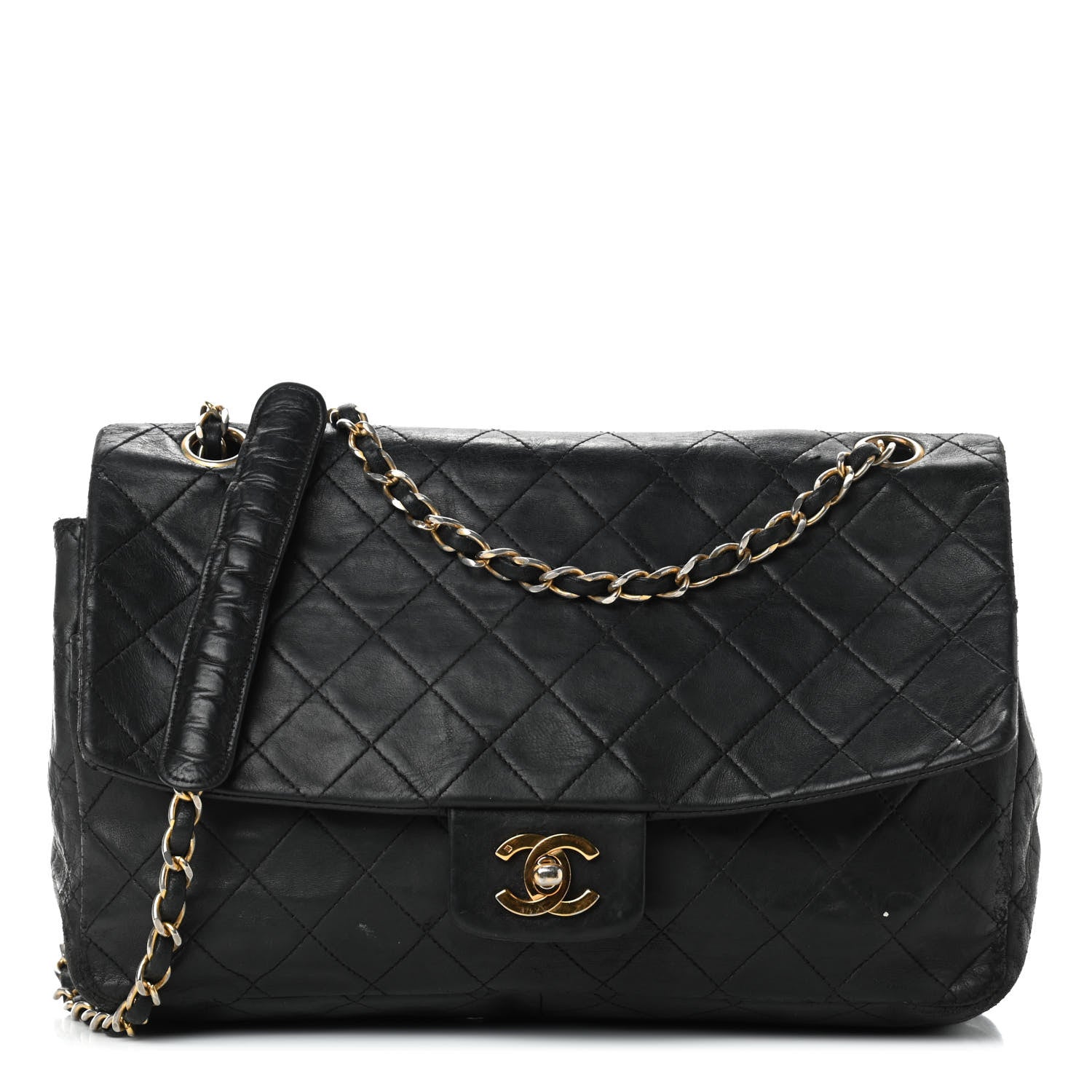 Chanel Lambskin Quilted Medium Single Flap Black 2 of 21