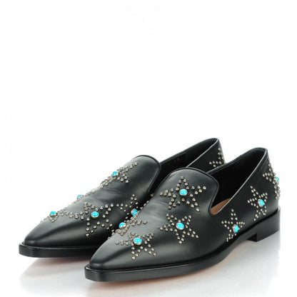Valentino Garavani Nappa Star Studded Cabochon Loafers 39 Black 3 of 10