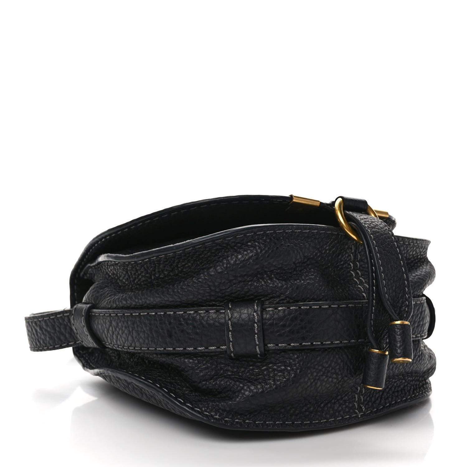 Chloe Calfskin Nano Marcie Saddle Bag Black 4 of 10