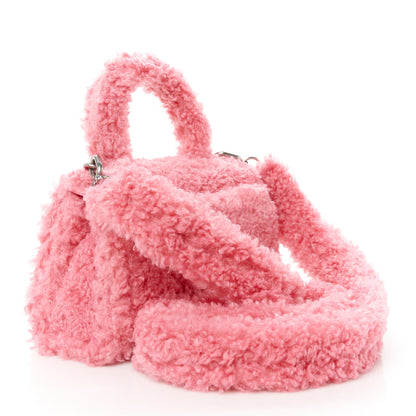 Balenciaga Faux Fur Fluffy Hourglass XS Top Handle Bag Sweet Pink 3 of 11
