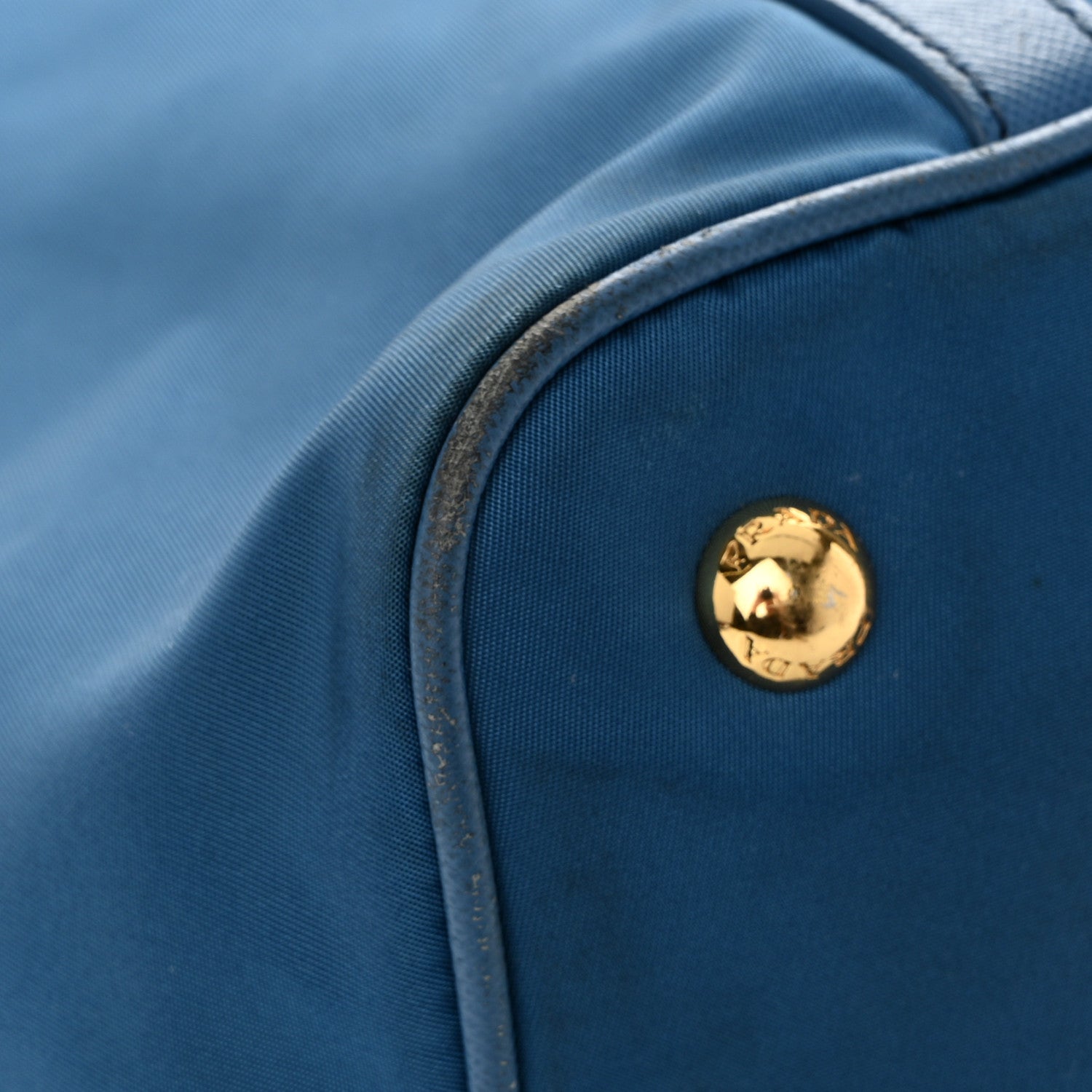 Prada Tessuto Nylon Saffiano Tote Cobalto 12 of 13
