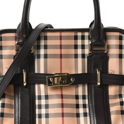 Burberry Haymarket Check Medium Minford Portrait Tote Chocolate 8 of 10